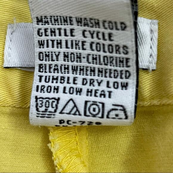 IZOD XFG yellow wide leg cropped pants size 12 - Picture 7 of 7